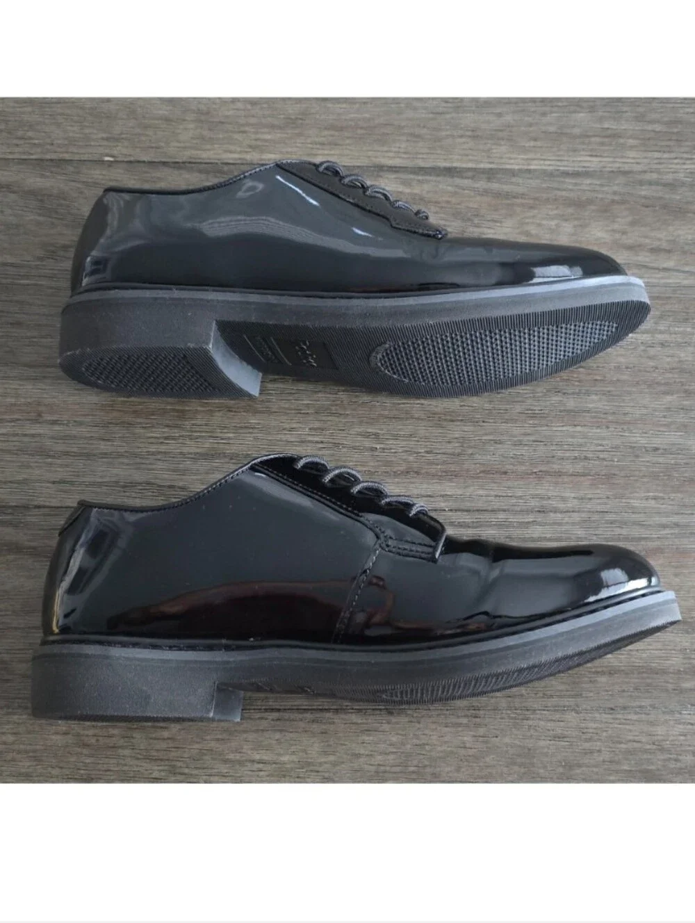 Rothco Black Patent Leather Hi Gloss Military Dress Uniform Shoes, Size 12W